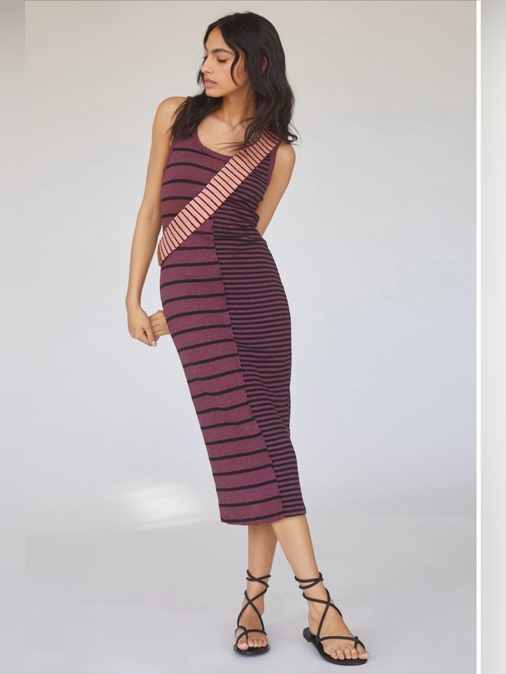 Anthropologie T.La Stripe Midi Dress.